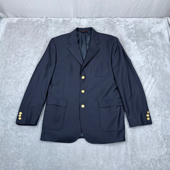 Brooks Brothers Other - Brooks Brothers Loro Piana Blazer Jacket Boys 18 Navy 3 Button Suit Coat Uniform